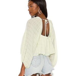 Tularosa Mint Green Thera Top Blouse with Open Back